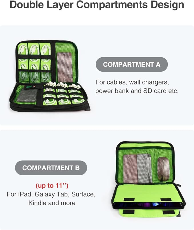 Luxtude Cord Organizer Travel, Cable Organizer Bag, Portable Electronics - Image 3