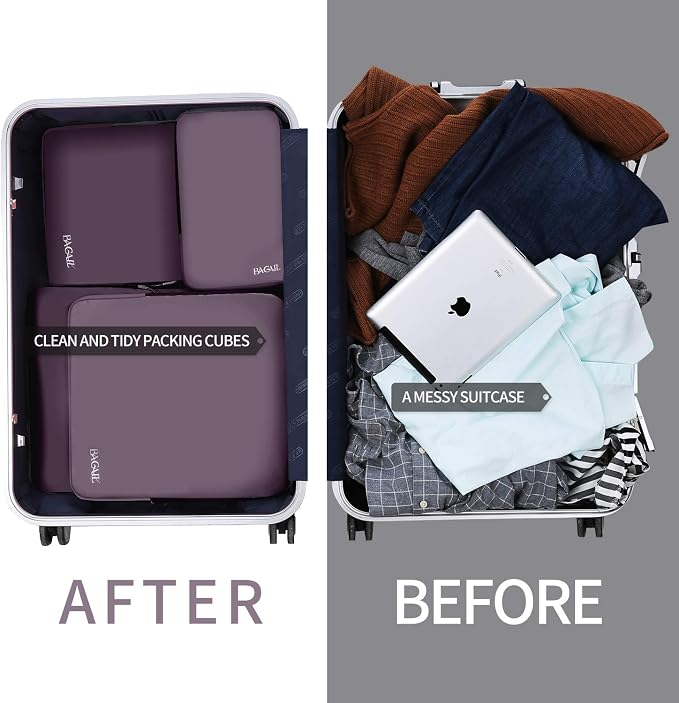 BAGAIL 4 Set/6 Set/8 Set Compression Packing Cubes Travel Accessories - Image 6