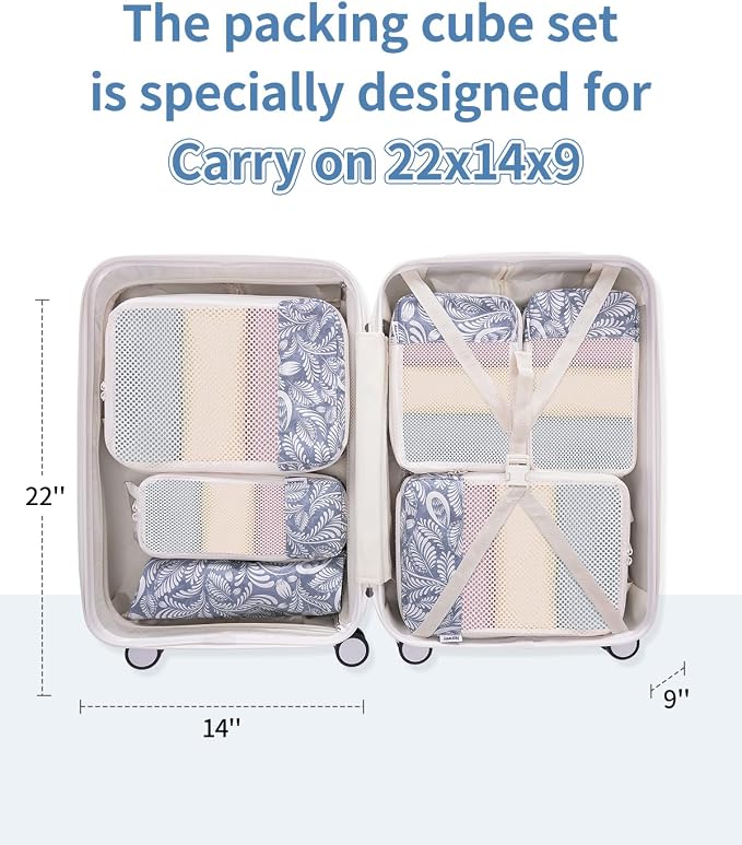 Narwey 6 Set Compression Packing Cubes - Image 2