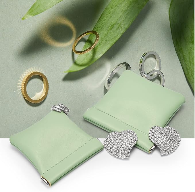 PU Leather Jewelry Travel Bag Leather Jewelry Pouch Christmas, Wedding Party - Image 2