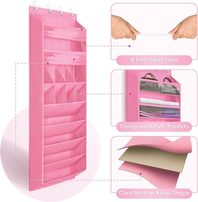 FENTEC 1 Pack 8 Shelves Over The Door Shoe Organizer, Shoe Rack - Image 3