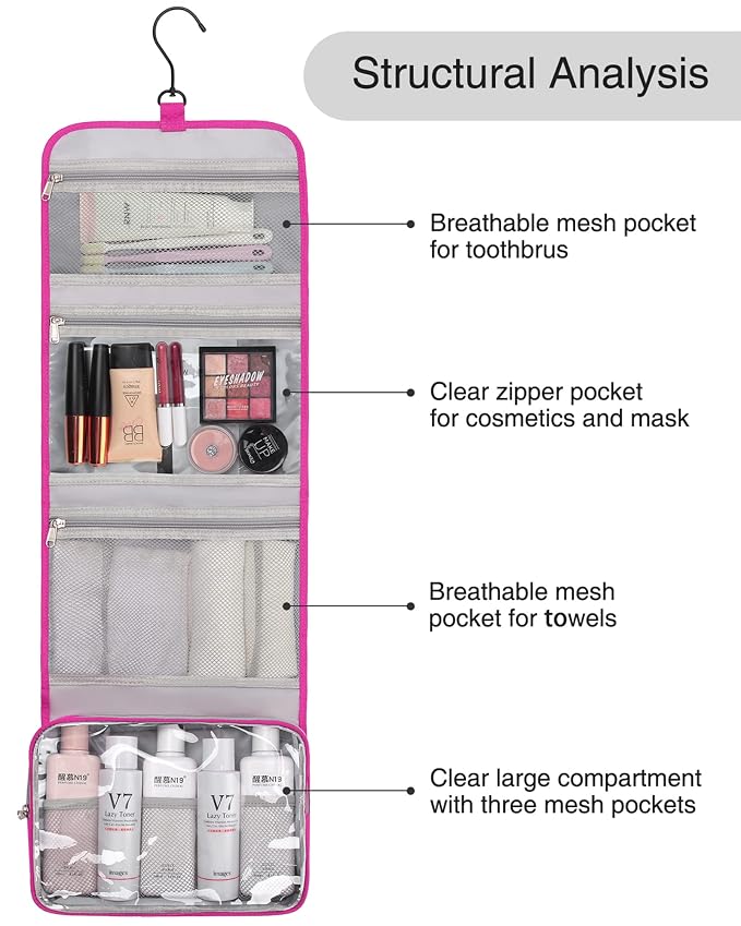 Relavel HangingTravel Toiletry Bag - Image 6