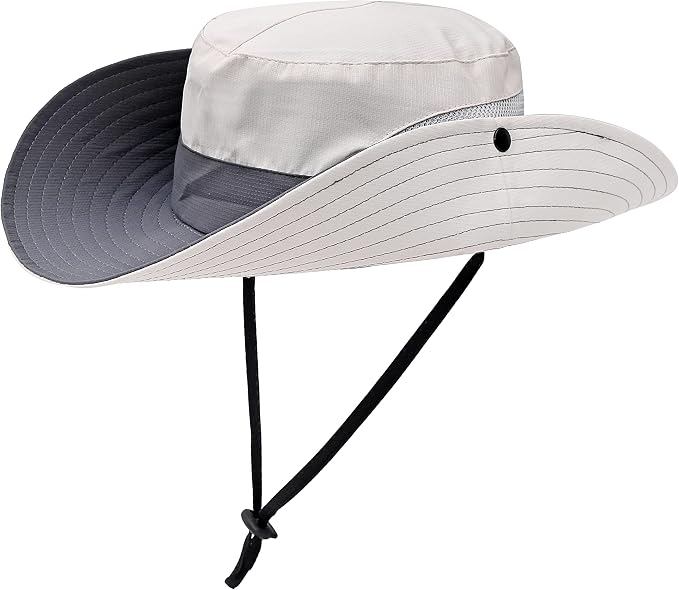 Womens Summer Sun Hat Beach Hat Wide Brim Outdoor UV Protection Hat Foldable - Image 5