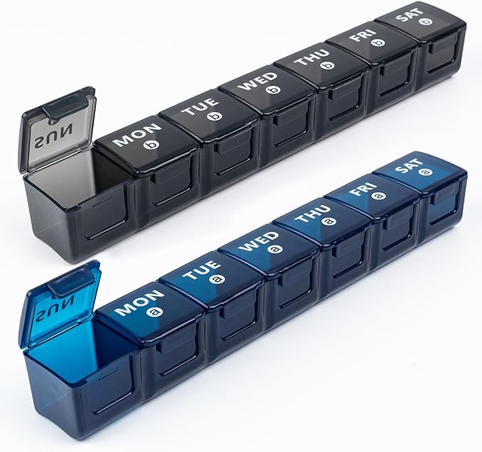 2-Pack Weekly Large Pill Organizer by mossime