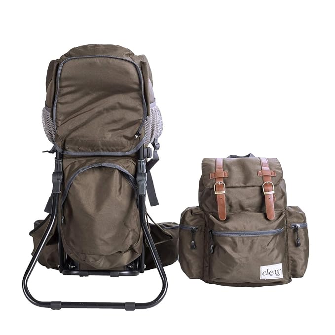 ClevrPlus Urban Explorer Child Carrier Hiking Baby Backpack, Olive Green - Image 7