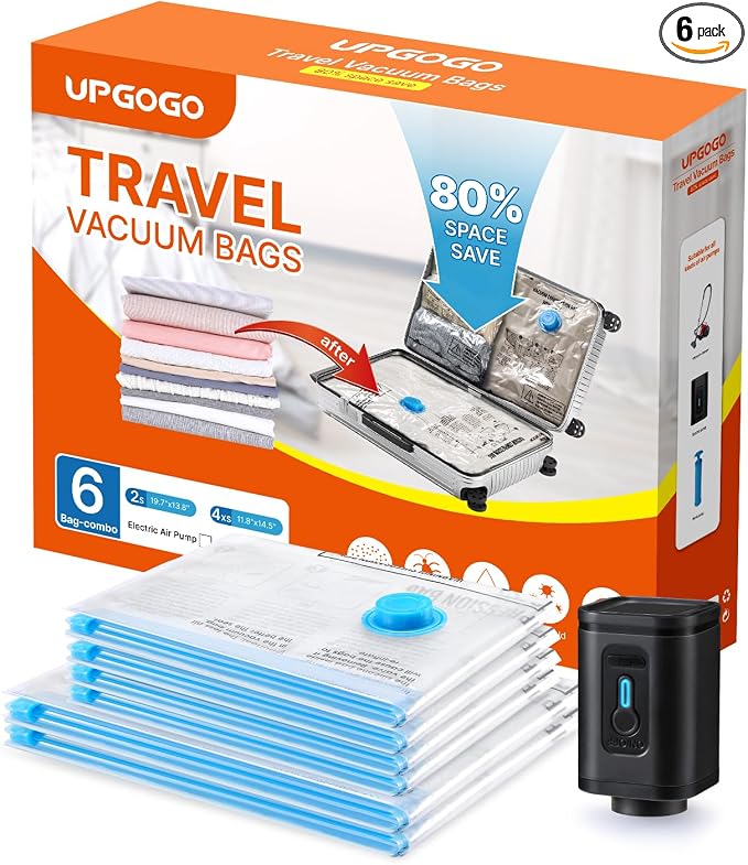 Travel Vacuum Bags Combo 6 Pack by UPGOGO