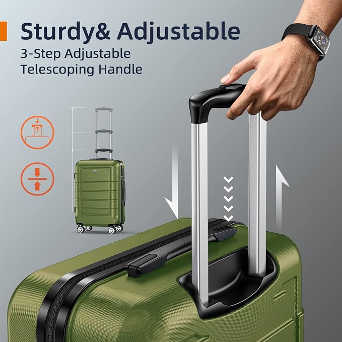 SHOWKOO Luggage Sets Expandable PC+ABS Durable Suitcase Double Wheels TSA Lock - Image 4