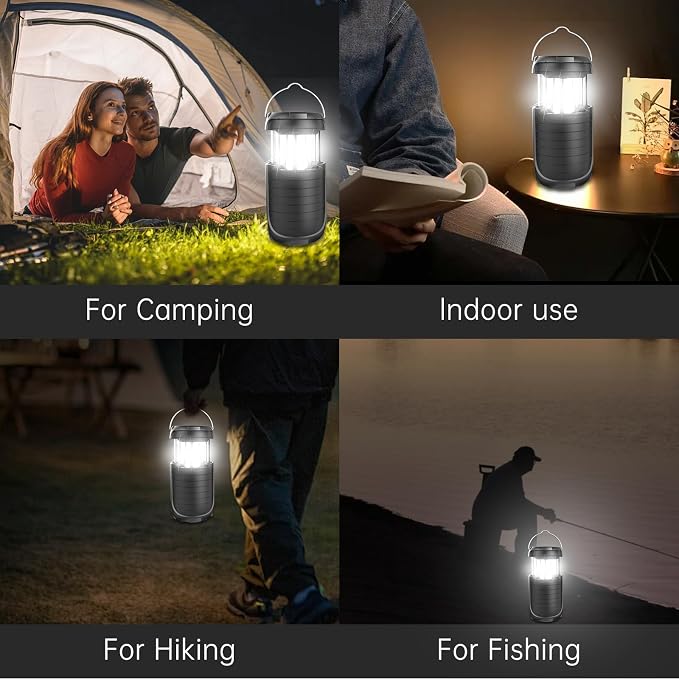 Solar Camping Lantern, Rechargeable LED Lights, 5000mAh Waterproof Solar - Image 7