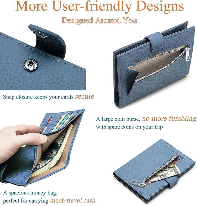 Slim RFID Leather Passport Holder - Image 6