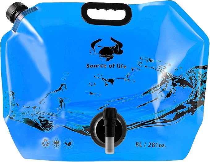 Collapsible 8L Water Storage Bag, BPA-Free Portable Folding Water Jug by MrBulloc