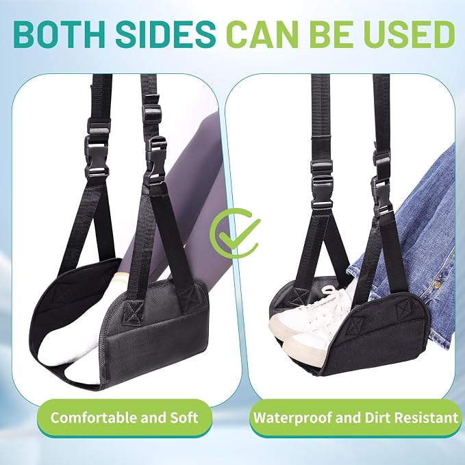 Lefeke Airplane Foot Hammock, Adjustable Foot Hammock - Image 3