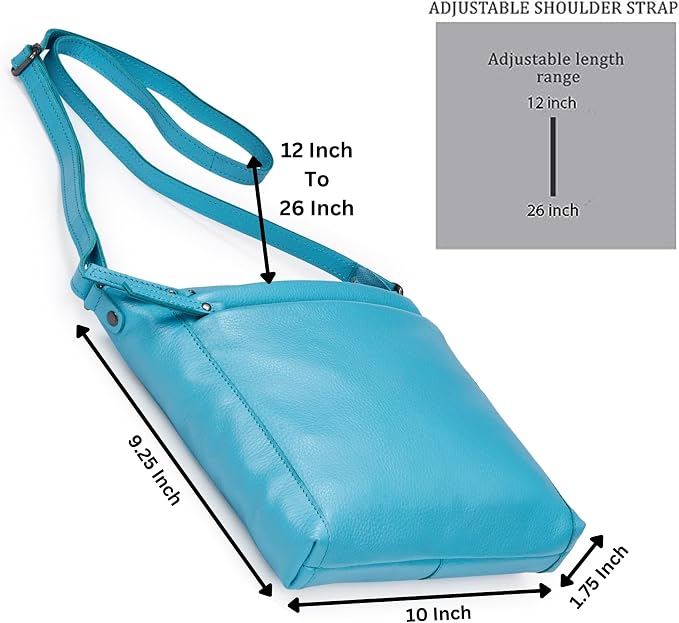 Small Soft Genuine Leather Crossbody Purse Women’s Sling Crossover Shoulder - Image 2
