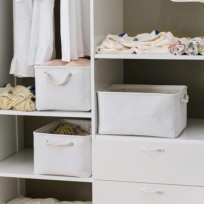 TheWarmHome Fabric Storage Bin, Large 1 Pack 15.7L*11.8W*8.3H Storage Basket - Image 3