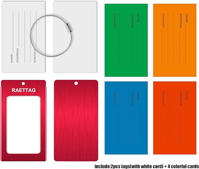 Luggage Tags Metal Suitcase Tags Travel Bag ID Identifier Luggage Tag - Image 3