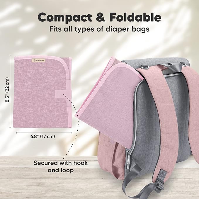 KeaBabies Portable Diaper Changing Pad, Easy Wipe Clean - Image 2