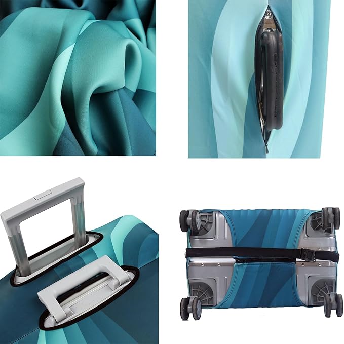 MosaiRudo Thicker Luggage Cover Elastic Suitcase Cover Protector Fits 18-32 - Image 5
