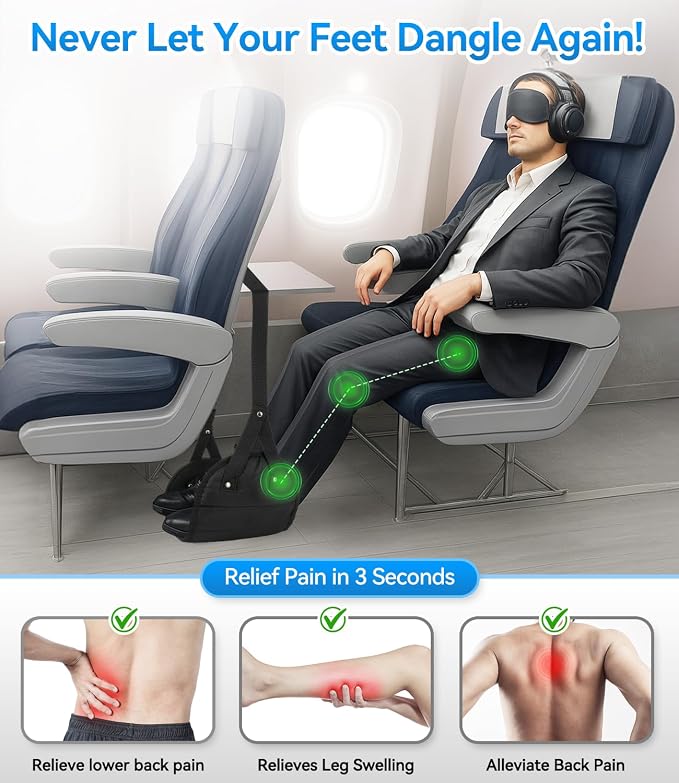 Ergonomic Airplane Foot Hammock-Ultimate Comfort Foot Hammock - Image 2
