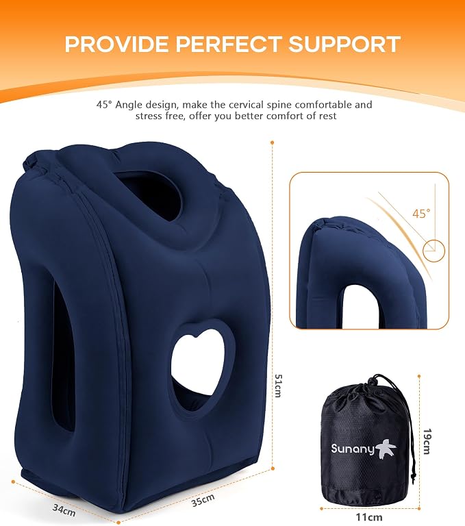 Sunany Travel Pillow, Upgraded Plane Pillow - Image 5