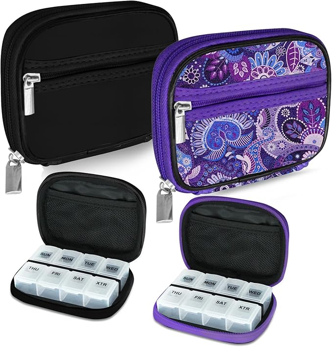 Serfeymi Weekly Travel Pill Organizer Pill Case by Serfeymi