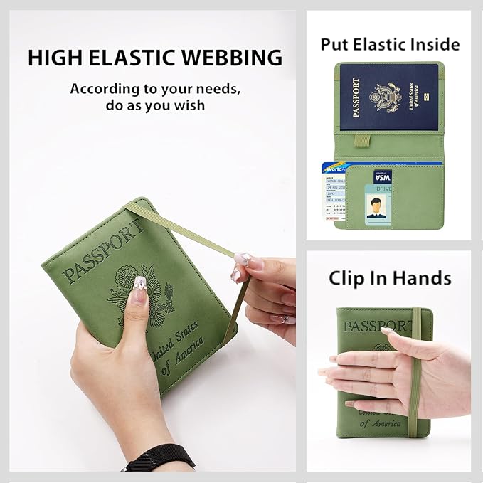 Melsbrinna Premium Leather Passport Holder Covers Case, Waterproof Rfid - Image 2
