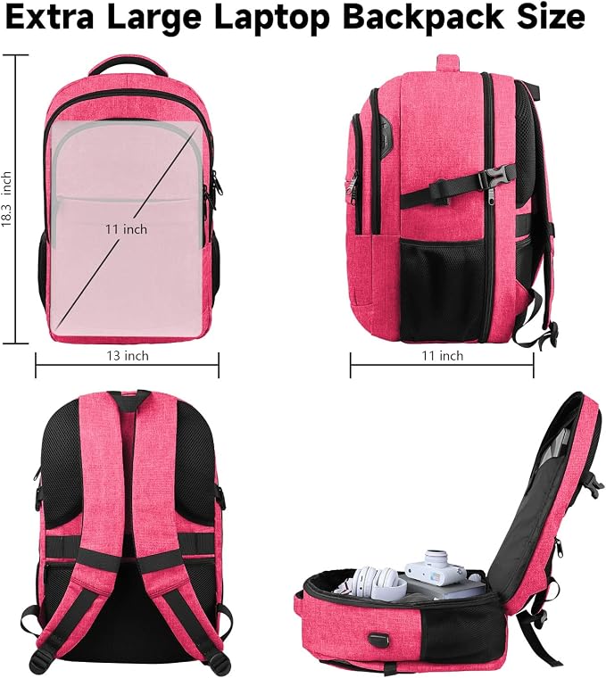 Lapsouno Extra Large Backpack, 17.3 Inch Travel Laptop Backpack, Water - Image 6
