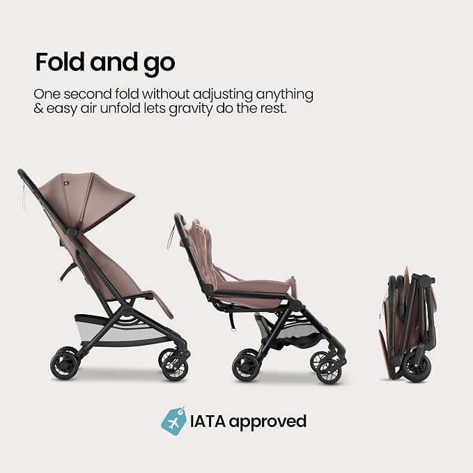 Mompush Velo Lightweight Travel Stroller – One-Hand Fold, Ultra-Compact & - Image 6