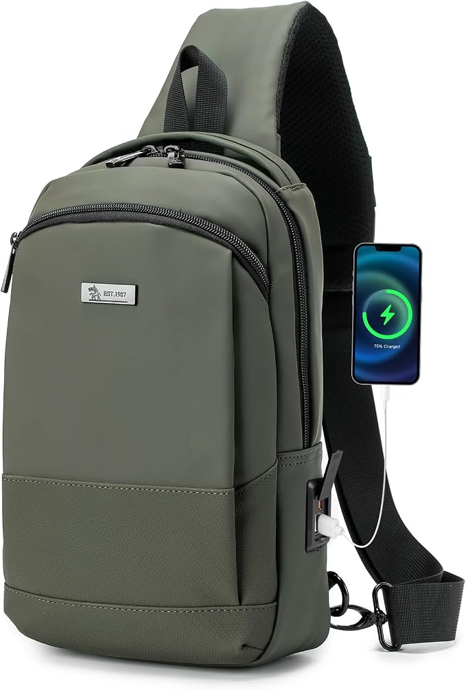 Sling Bag for Men, Anti-theft Crossbody Bag by COSCOOA