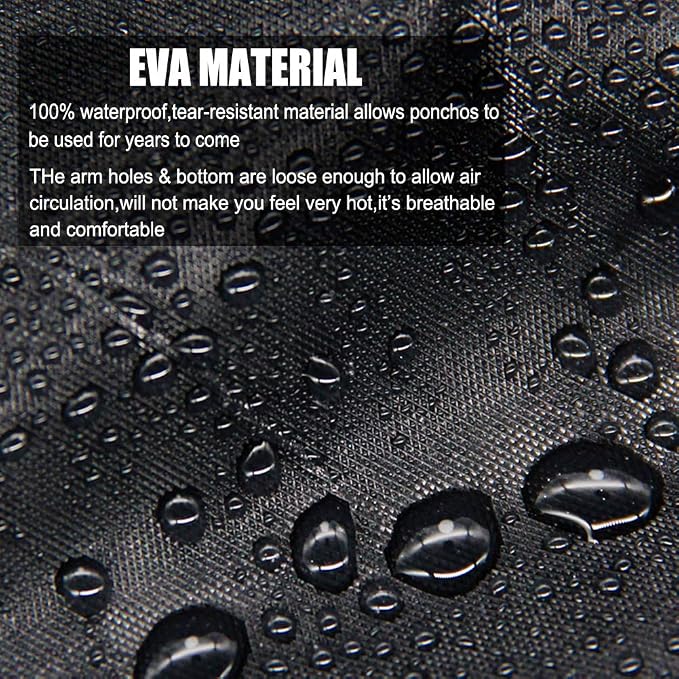 Rain Coats - Reusable EVA Rain Ponchos - Image 3