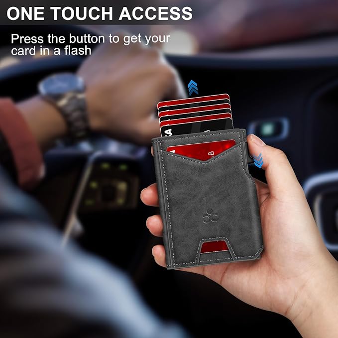 Wallet for Men Wallet with Slim Pop Up Card Holder 9-13 Cards, Bifold - Image 2