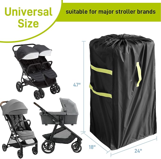 Gate Cheak Stroller Bag for Airplane Travel, Standard or Double Stroller Travel - Image 2