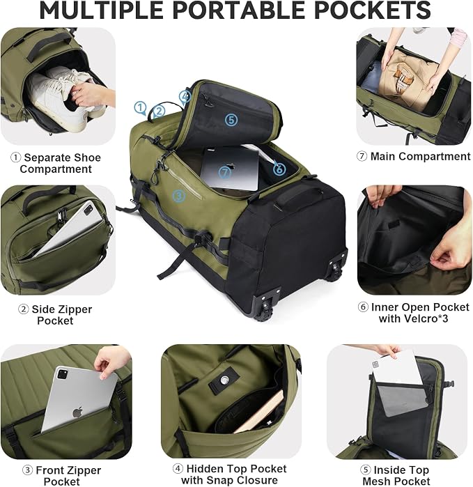 85L 29“ Foldable Rolling Backpack - Image 5