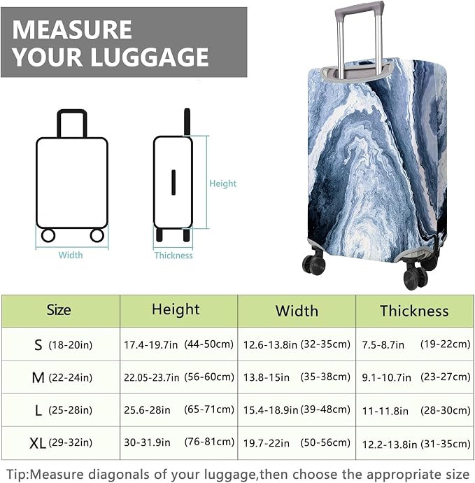 Travel Luggage Cover Suitcase Protector Fits 18-32 Inch Wheel Covers - Image 6
