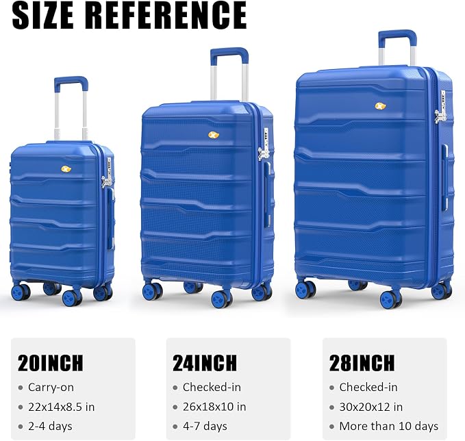 28 Inch Luggage with Spinner Wheels, Large Hard Shell Suitcase, Lightweight PP - Image 9
