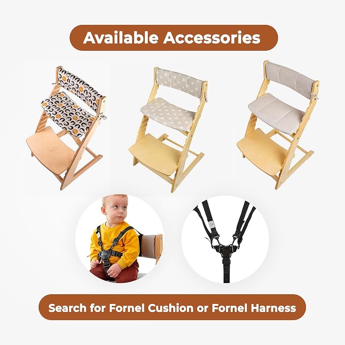 FORNEL Adjustable Wooden High Chair - Image 9