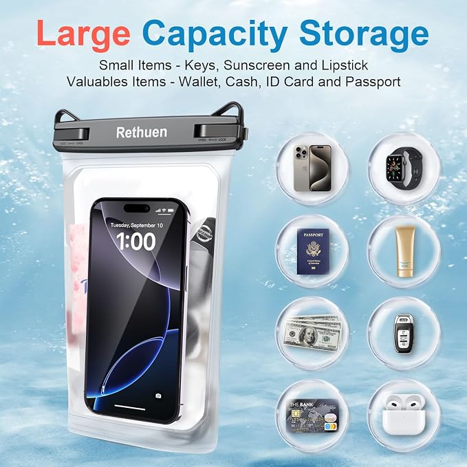 Large Floating Waterproof Phone Pouch, Float Water Proof Bag - Image 2