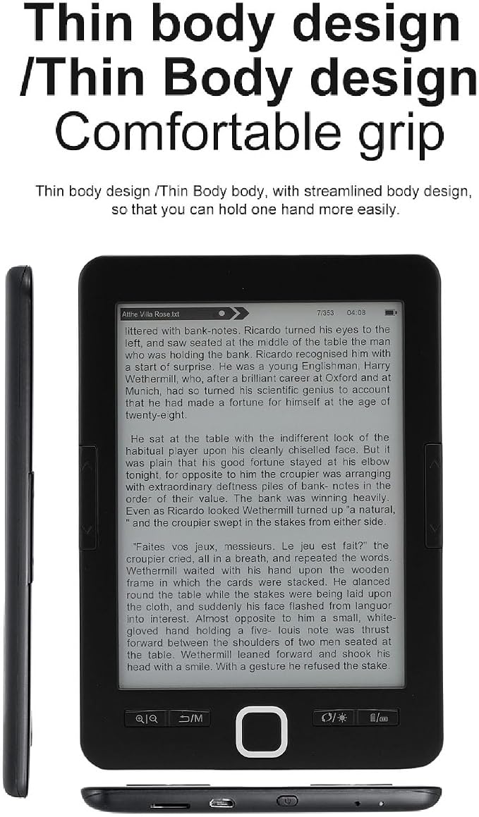BK6033 Ebook Reader, 6in EInk Screen E Reader, Built in 8G Memory, Adjustable - Image 7