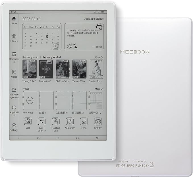Meebook E-Reader M8 | 7.8' Eink Carta Screen | 300PPI Smart Light | Android 14 by Moming