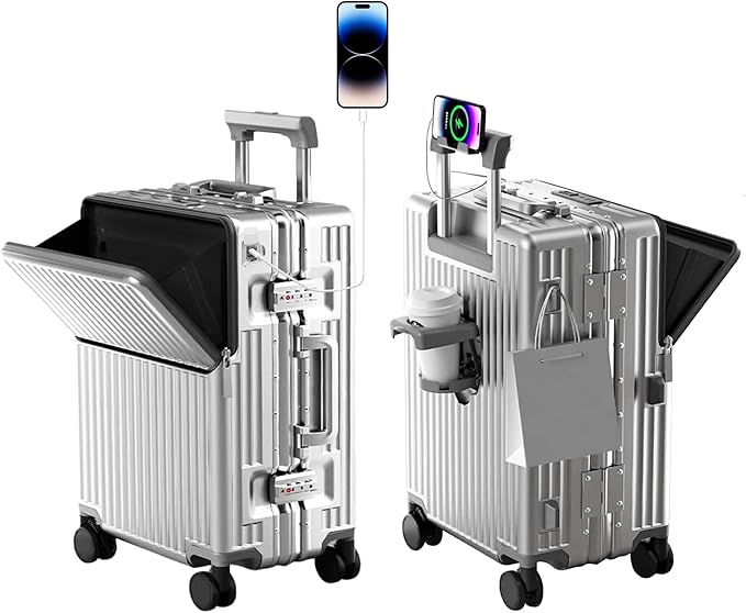 Hard Shell Luggage 24 Inch Travel Luggage, Carry-On Luggage Spinner TSA by cycyCarry