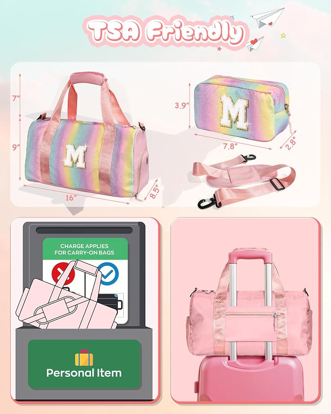 Gifts for 3 4 5 6 7 8 9 Year Old Girls-Girl Gym Bag - Image 3