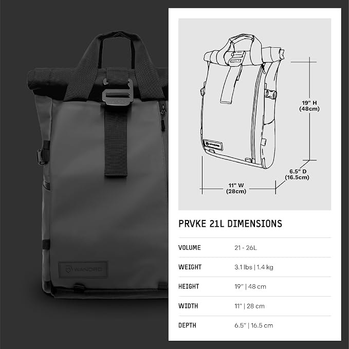 WANDRD PRVKE 21L, V3 Backpack: Weather-Resistant Travel & Camera Backpack - Image 9