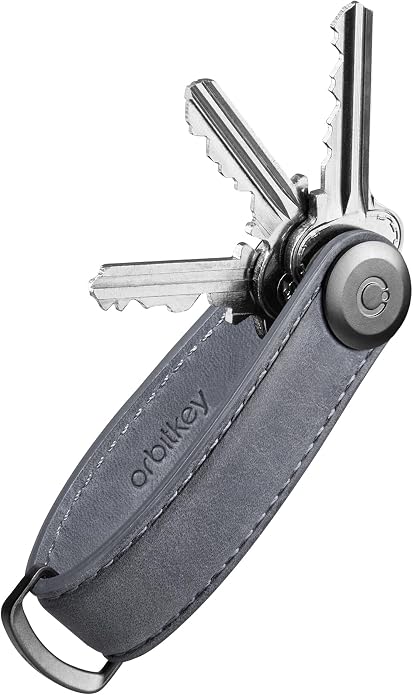 Orbitkey Crazy Horse Leather Key Organizer | Quiet Profile | Holds up to 7 Keys by Orbitkey
