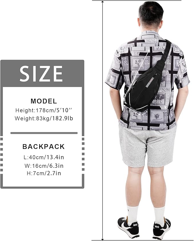 WATERFLY Small Crossbody Sling Backpack Anti Theft Backpack - Image 6