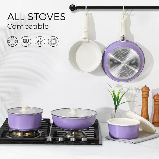 15Pcs Pots and Pans Set Non Stick, Cookware Sets - Image 4