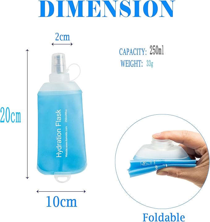AXEN Soft Flask TPU Foldable Running Hydration Flask, Soft Collapsible Water - Image 2