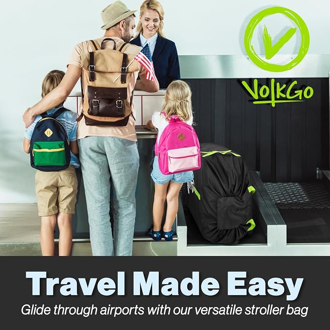 V VOLKGO Stroller Bag for Airplane, Large Cover for Airtravel, Jogger & - Image 4