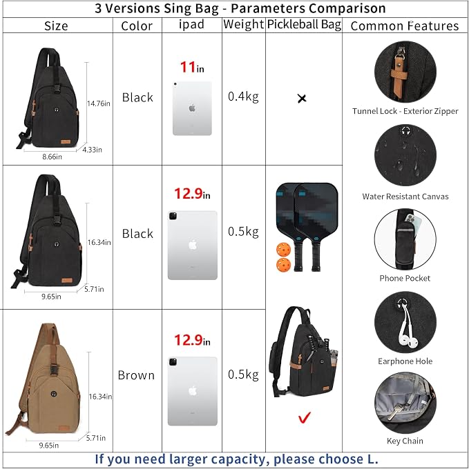 Sling Bag for Men, Crossbody Bag Men Anti Theft Crossbody Bag - Image 5