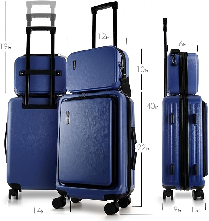 22 Inch Carry On Luggage 22x14x9 Airline Approved, Carry On Suitcase - Image 2