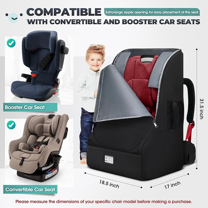 RAINSMORE Padded Car Seat Travel Bag - Image 2