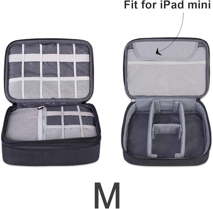BUBM 3pcs Double Layer Electronic Organizer, Travel Gadgets Bag - Image 4