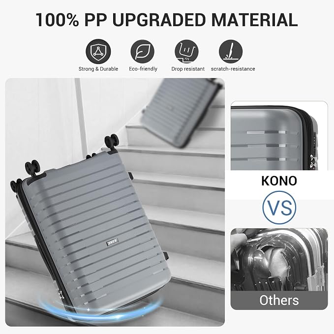 Kono 24 Inch Expandable Luggage Suitcase - Image 3